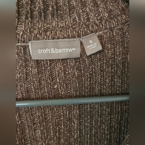 Croft & Barrow Brown Cardigan Size Small - Picture 4 of 5
